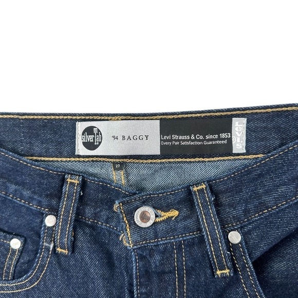 Levis Silvertab Jeans Men 27x31 Blue Dark Wash Denim 94 Baggy Y2K Skater Relaxed - Picture 1 of 11